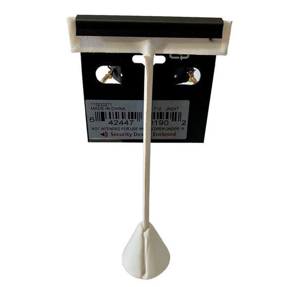 Napier Orange, Pink & Gold Toned Hoop Drop Earrings. Very Cute! - Picture 5 of 6